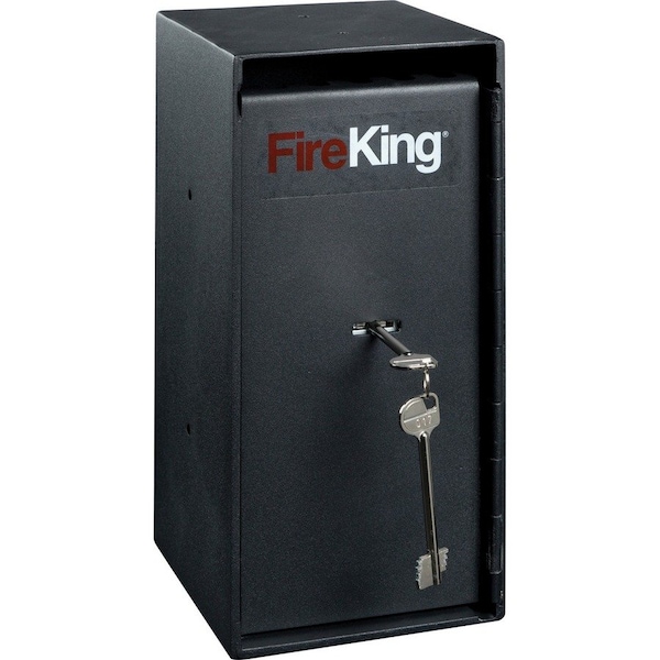 Fire King FireKing MS1206 Gary Trim Safe 6"W x 7"D x 12"H - Keyed Lock - 0.2 Cu. Ft. Black MS1206 - main