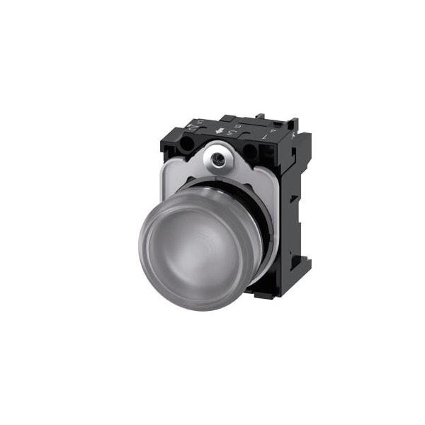 Siemens Indicator light, 22 mm, round, metal, shiny, clear, lens, smooth 3SU1153-6AA70-1AA0-ZY10 - main