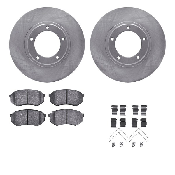 Dynamic Friction Co DFC Brake Rotor- Heavy Duty Brake Pad includes Hardware 6412-76028 - main