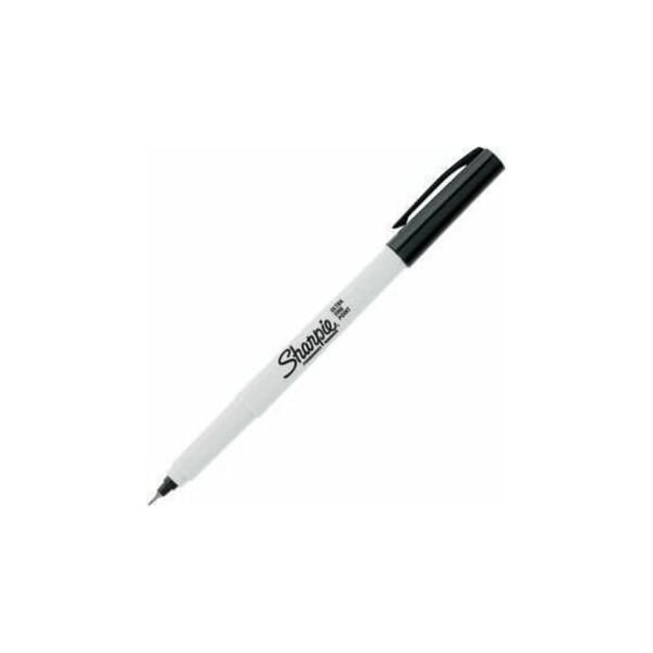 Sharpie Ultra Fine Tip Permanent Marker, Extra-Fine Needle Tip, Black, PK12 37001 - main