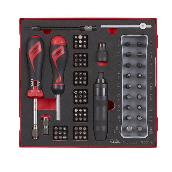Teng Tools 95 Piece 1-5Nm Torque Screwdriver, Impact Driver & Assorted Bit EVA Foam Tray - TEDSD14 - main