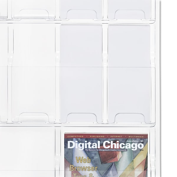 Safco Reveal Clear Literature Displays, 18 Comp 5600CL - main