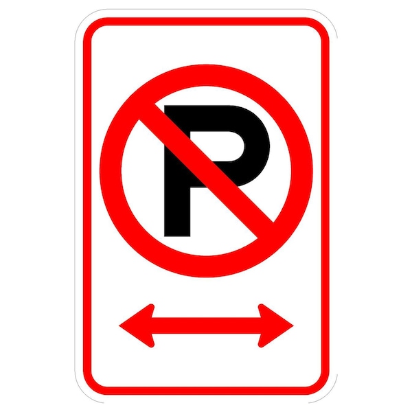 Sign Solutions Usa Parking Sign, 12 in W, Aluminum Sign, White DCS06DWT1218CUS00152 - main