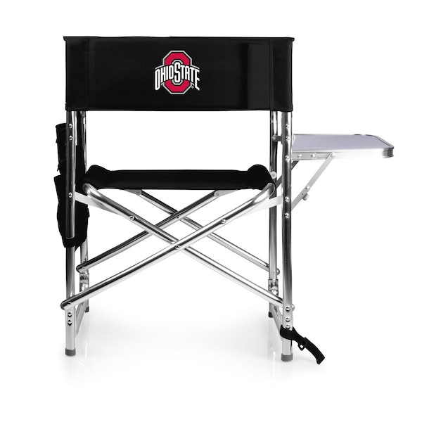 Picnic Time Family Of Brands NCAA Ohio State Buckeyes Sports Chair with Side Table - Beach Chair 809-00-179-444-0 - main