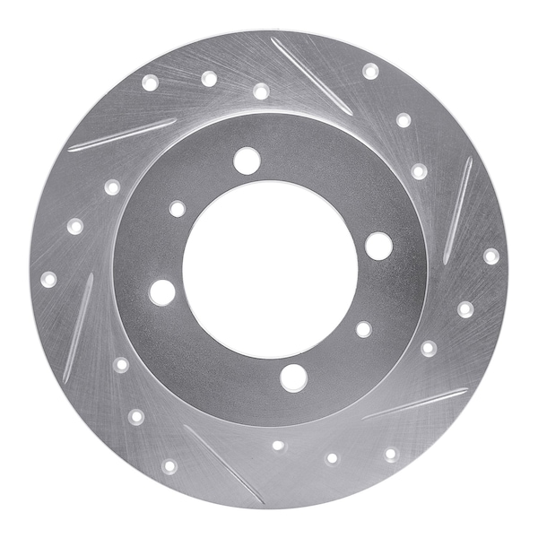 Dynamic Friction Co DFC Brake Rotor - Drilled and Slotted - Silver 631-72011R - main