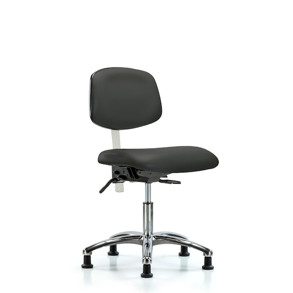 Blue Ridge Ergonomics Clean Room Chair Desk Chair, Vin, Chrm, Tilt Glds, Gry, CL100, No Arms, 18" to 23" Height, Vinyl BR-NCR-VDHCH-CR-T1-A0-RG-8605 - main