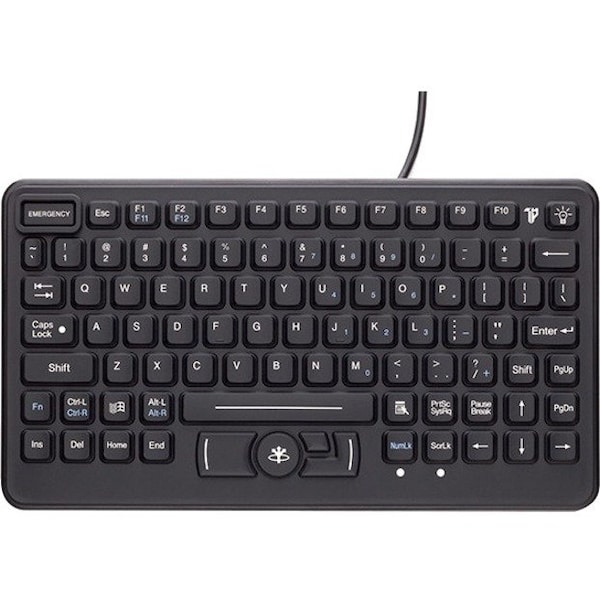 Ikey Keyboard, Fully Sealed Rugged, Black SL-86-911-FSR-USB - main