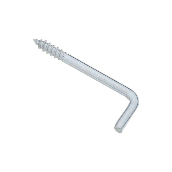 National Hardware Square Bend Hook, 1.81 in L, Steel, Zinc, 6PK N120-402 - main