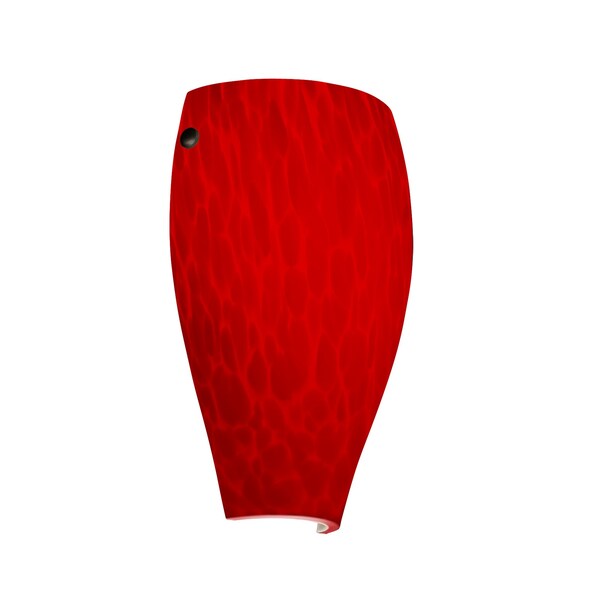 Besa Lighting Besa, Chelsea Wall Sconce, Red Cloud, Black Cap Finish, 1x75W E26 base 7043RC-BK - main