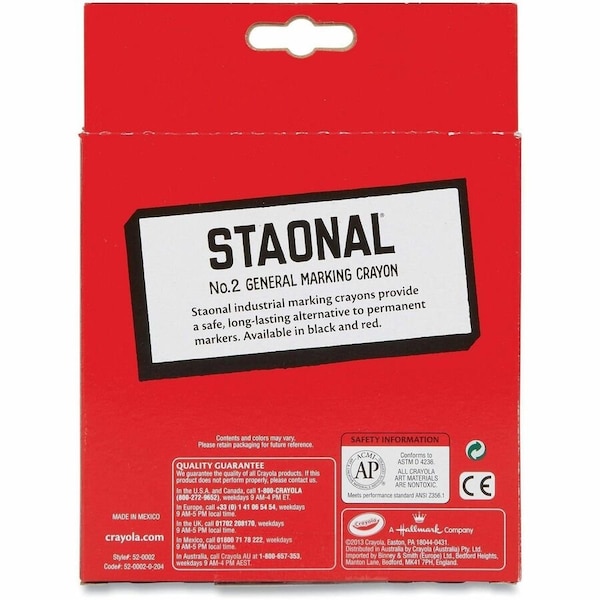 Crayola Staonal Marking Crayon, 12PK CYO520002038 - main