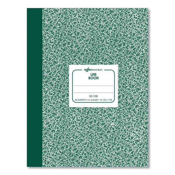 National Composition Lab Notebook, Quadrille Rule, Green Cover, 10.13 x 7.88, 60 Sheets RED53108 - main