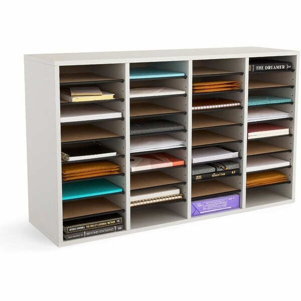 Safco Literature Org, Wood, Adjustable, 36, Grey 9424GR - main