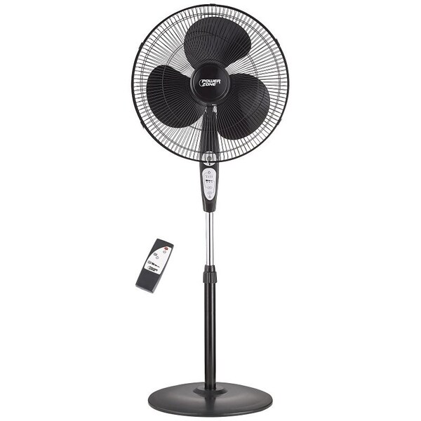 Powerzone PowerZone SP2-18ARY Stand Fan, 3-Blade, 3-Speed, 120 V, Black SP2-18ARY - main