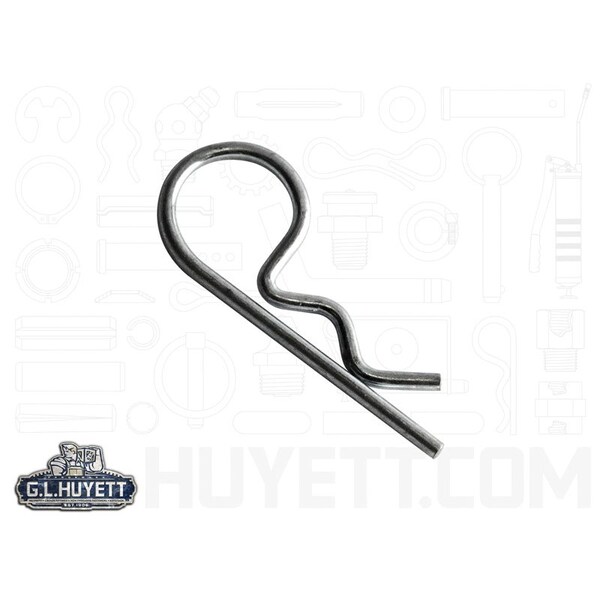 Huyett Bridge Pin, Zn Plt Spg Stl, .030 Wire Dia x .594 L x .180 In Eye Dia x Fits 1/8 to 3/16 Shft BP-2101 - main