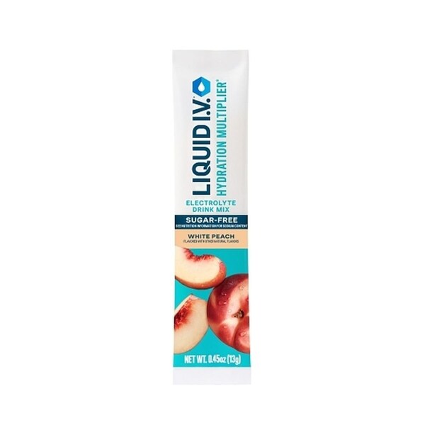 Liquid I.V. White Peach Hydration Multiplier Electrolyte Drink Mix, 0.46 Ounce, 96PK LVS-8016 - main