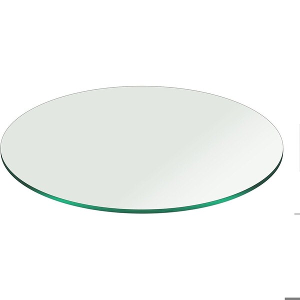 Fab Glass And Mirror 24in in Round Glass Table Top 3/8in Thick Pencil Polish Edge Tempered by, Wall Mirror 24RT10THPETE - main