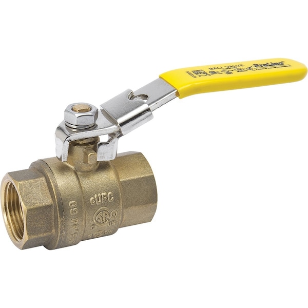 Proline Series ProLine 1/2'' FIP x 1/2'' FIP Brass Locking Ball Valve 107-823LNL - main