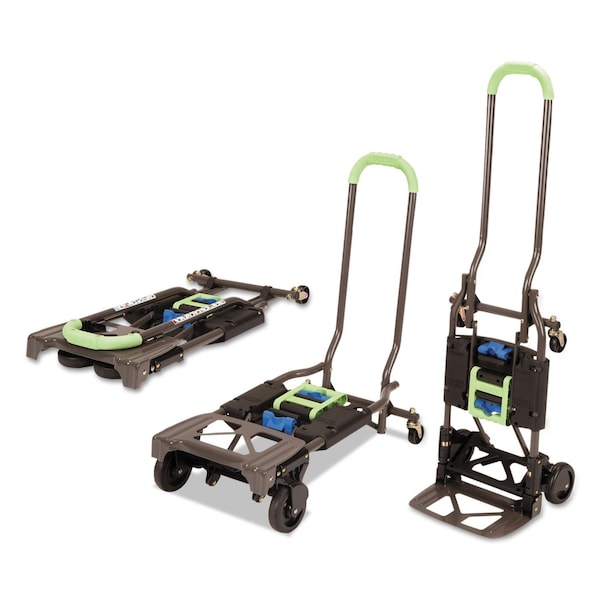 Cosco 2-in-1 Multi-Position Hand Truck/Cart, 16.63 x 12.75 x 49.25, Blue/Grn 12222PBG1E - main