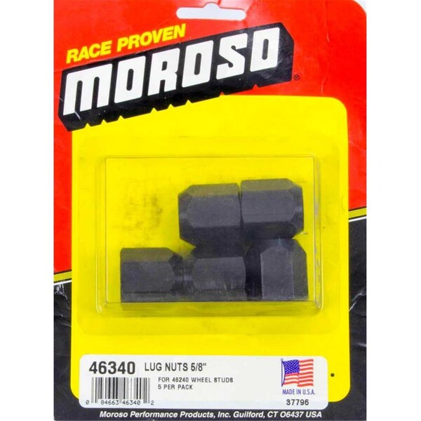 Moroso 46340 0.62-16 in. Lug Nuts, 5PK MOR46340 - main