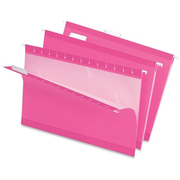 Tops Business Forms Pendaflex, COLORED REINFORCED HANGING FOLDERS, LEGAL SIZE, 1/5-CUT TAB, PINK, 25PK 415315PIN - main