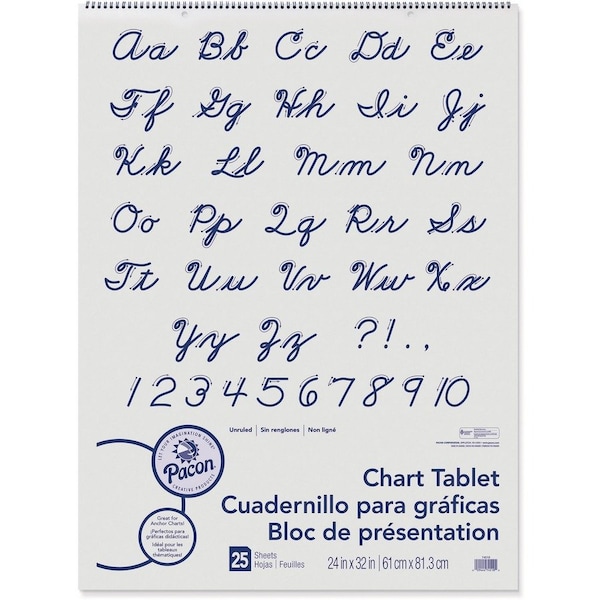 Pacon Unruled Chart Tablet, White PAC74510 - main