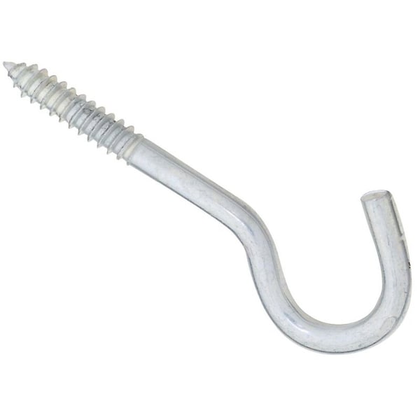 National Hardware 2156BC Series Screw Hook, 5/16 in Opening, 4-1/2 in L, Steel, Zinc N220-871 - main