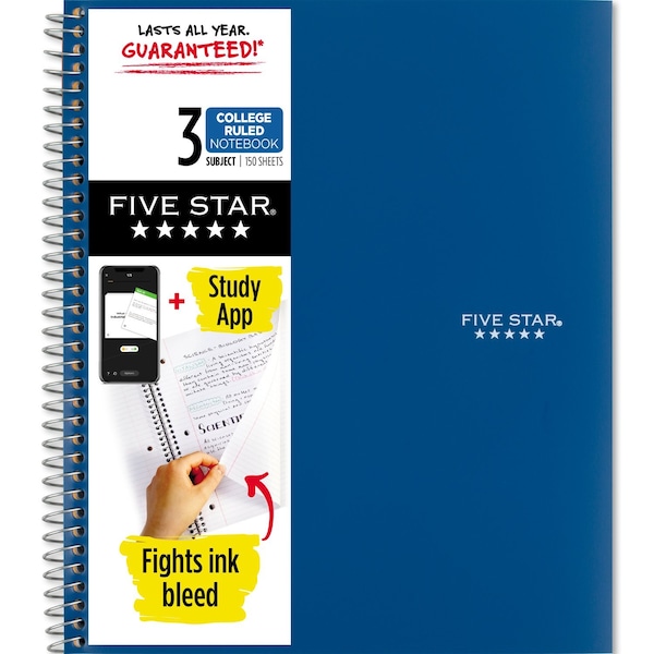 Five Star Five Star Wireound Notebook Plus Study A 820003NH0-ECM - main