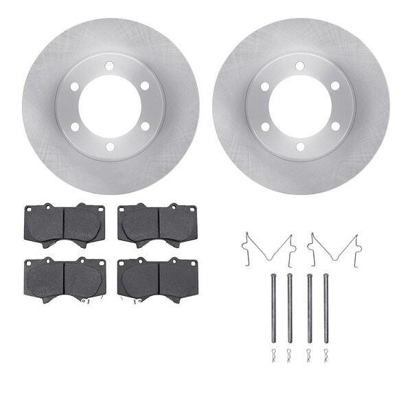 Dynamic Friction Co DFC Brake Rotor with 5000 Brake Pads and Hardware Kit 6512-76633 - main