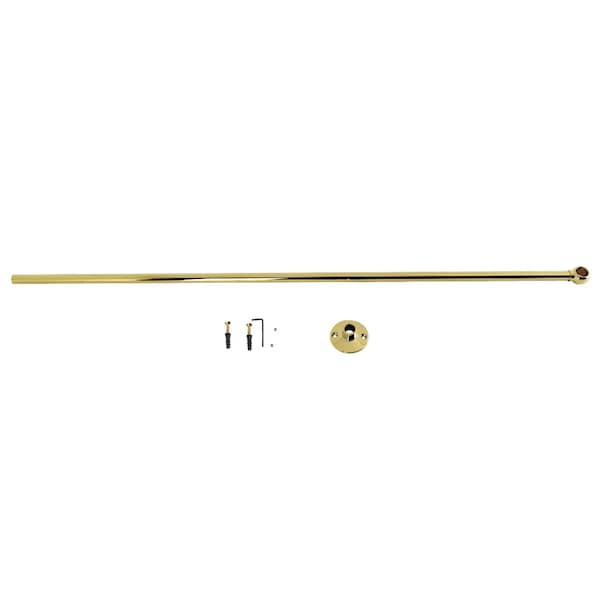 Kingston Brass Shower Curtain Rod Support, Polished Brass CCS342 - main