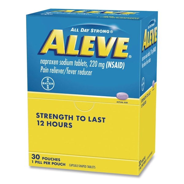 Aleve Pain Reliever Tablets Refill Packs, 1 Tablet/Packet, 30PK 64028 - main