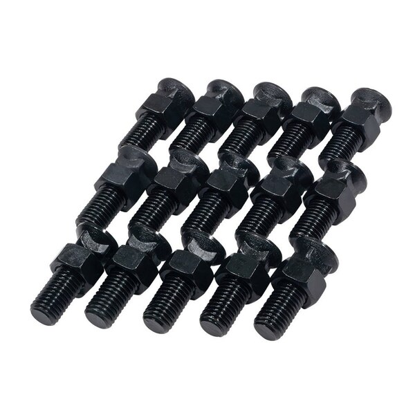 Mytee Products Dome Head 3/4in10x 2-1/2 Plow Bolt 40cr Nut Blades Cutting Edge, 15PK PB-5J4773-2J3506x15 - main