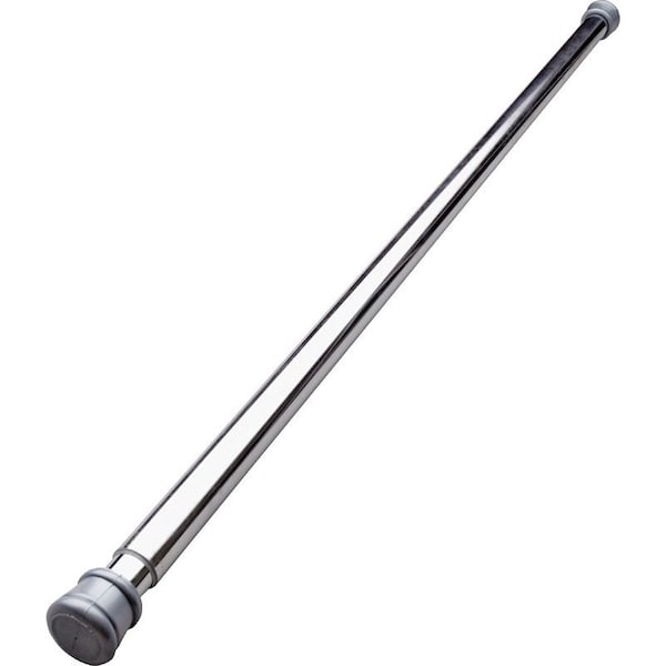 Simple Spaces Shower Curtain Rod, 7-1/2 lb, 41 to 76 in L Adjustable, 1 in Dia Rod, Steel, Chrome SD-SR41-C3L - main