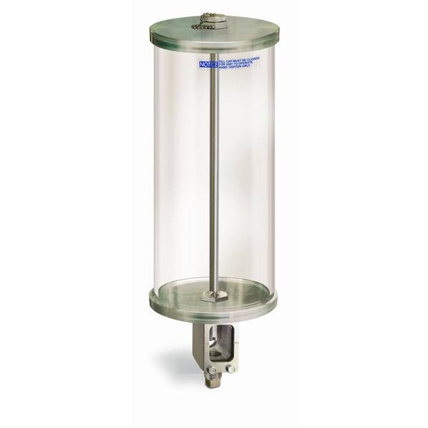 Oil-Rite Constant Level Lubricator w/Oil Level Sight and Acrylic Res - Pipe Mount, 1 gal, 1/2in. Female NPT B576-128ABW - main