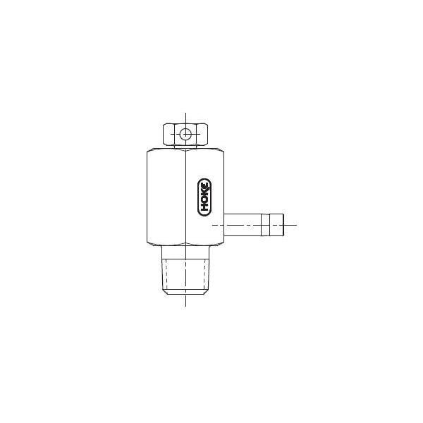 Hoke 6631 Series - Directed Bleed Valve, 1/4in Tube x 1/4in MNPT, 6000 PSI, -40 Deg. To 600 Deg. F 6631H4Y - main