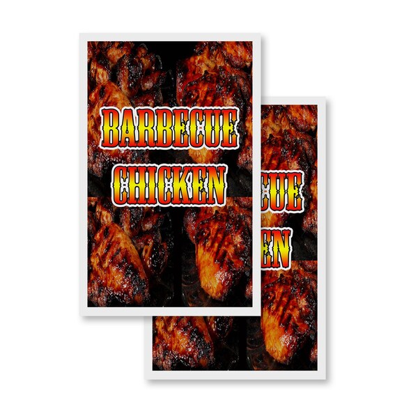 Signmission Barbecue Chicken, Vinyl Decals Only 24 Inch x 36 Inch, Vinyl Decal, 2PK DSB-2436-2PACK-Barbecue Chicken - main