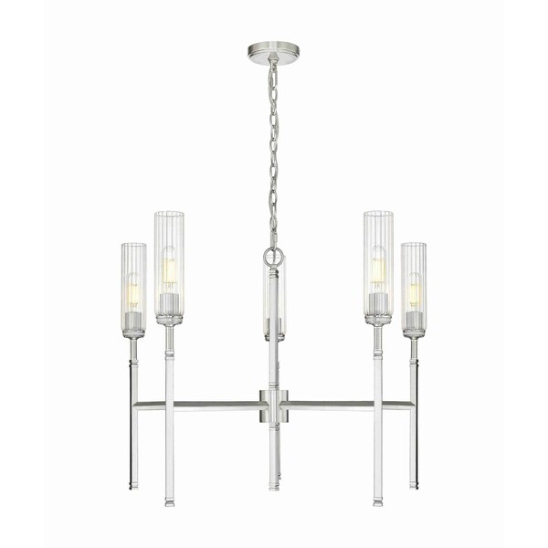 Z-Lite Esme Brushed Nickel 5 Light Chandelier 3047-5BN - main