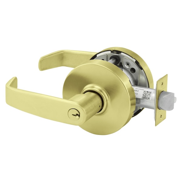 Sargent Grade 1 Entrance/Office Cylindrical Lock, L Lever, L Rose, Conventional Cylinder, Satin Brass Finis 10XG05 LL 04 - main