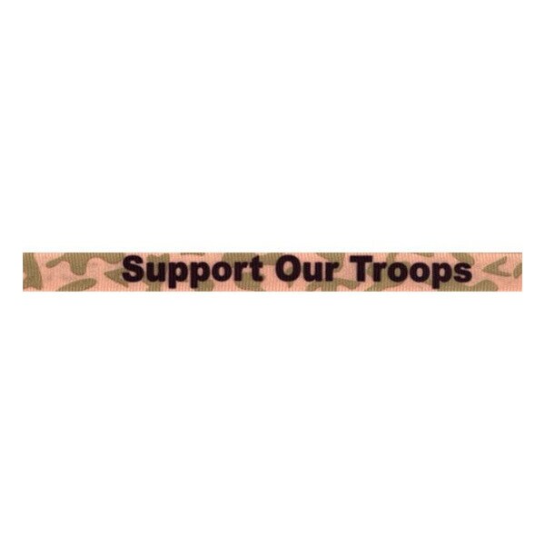 Brady LANYARD CUSTOM PRINTED, 5/8in CAMO BA 3C LDYE inSUPPORT TROOPSin SWVL HK 2138-5250 - main