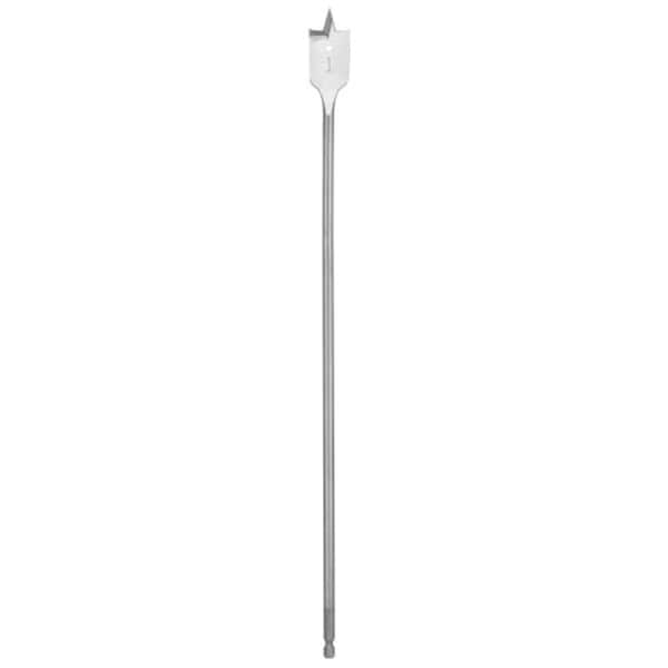 Milwaukee Tool Boring Bit, 118 in Dia, 6 in OAL, Flat Flute, 14 in Dia Shank, Hex Shank 48-27-1121 - main