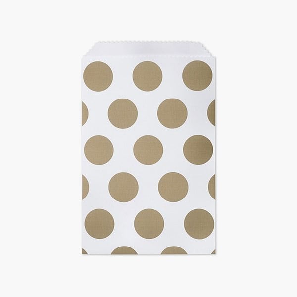 Nashville Wraps Gold Polka Dots Paper Merchandise Bags, 6.25x9.25, 500PK MB1GD - main