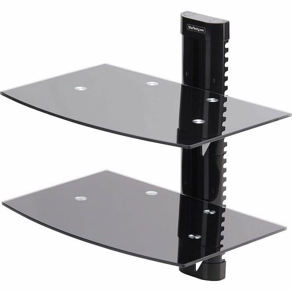 Startech.Com DUAL FLOATING WALL-MOUNTED AV SHELVES, ADJUSTABLE HEIGHT SHELF FOR UNDER TV, ORG 2B-WALL-MOUNT-SHELF - main