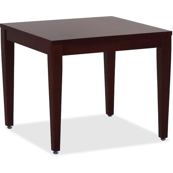 Lorell Square Lorell Mahogany Finish Solid Wood Corner Table, 26.2 W, 26.2 L, 29.5 H, Birch, Mahogany LLR59543 - main