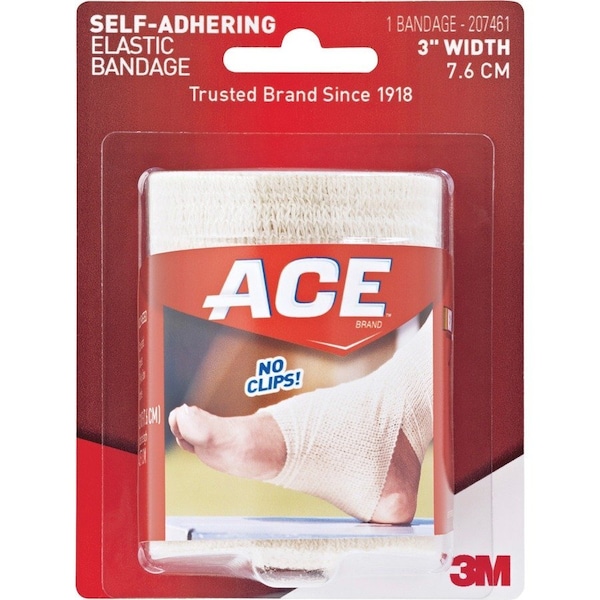 Ace Elastic Bandage 3 In. Widthx5.3 Foot Self-Adherent Closure Tan NonSterile Standard Compression, 3PK 207461 - main