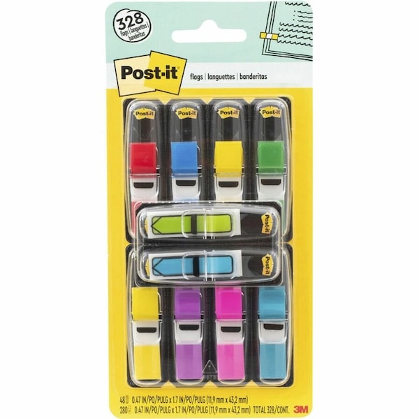 Post-It Sticky Flags, 1/2x1-3/4 In, Assorted, PK10 683-VAD1 - main