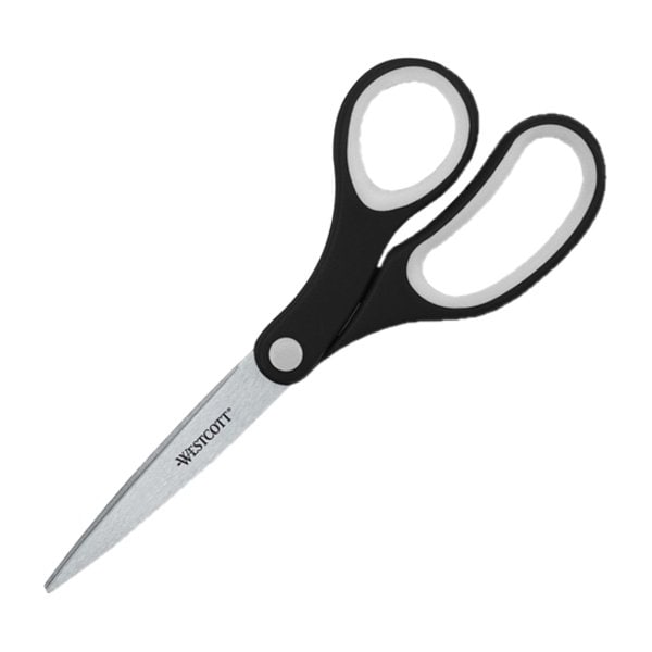 Acme United KleenEarth Soft Handle Scissors, Black ACM15588 - main
