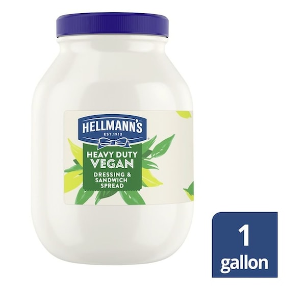 Hellmanns Heavy Duty Vegan Mayonnaise Jar, 1 Gallon, 4PK 48001010727 - main