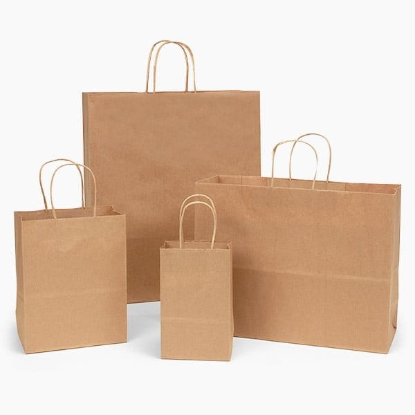 Nashville Wraps Natural Brown Kraft Shopping Bag Assortment, 125PK TANA - main