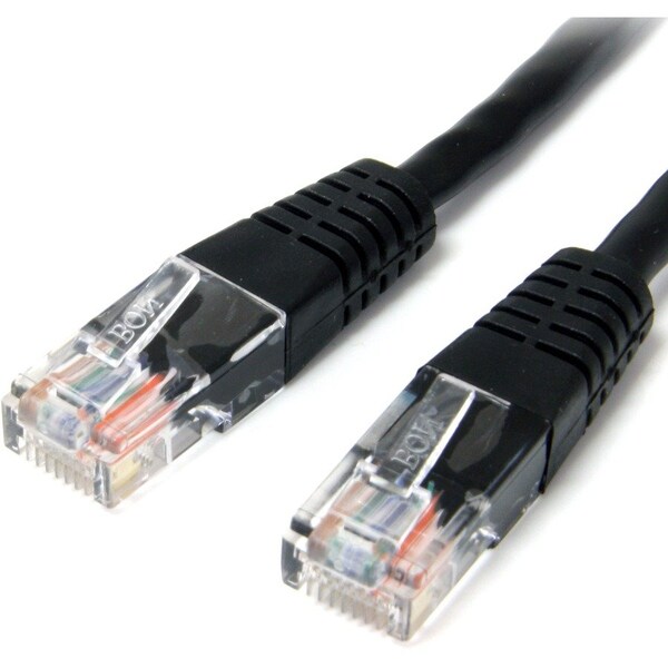 Startech.Com 2FT BLACK MOLDED CAT5E UTP PATCH CABLE M45PATCH2BK - main