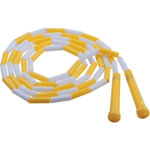 Champion Sports Plastic Segmented Jump Rope 8ft, Yellow + White, PK6 PR8 - main
