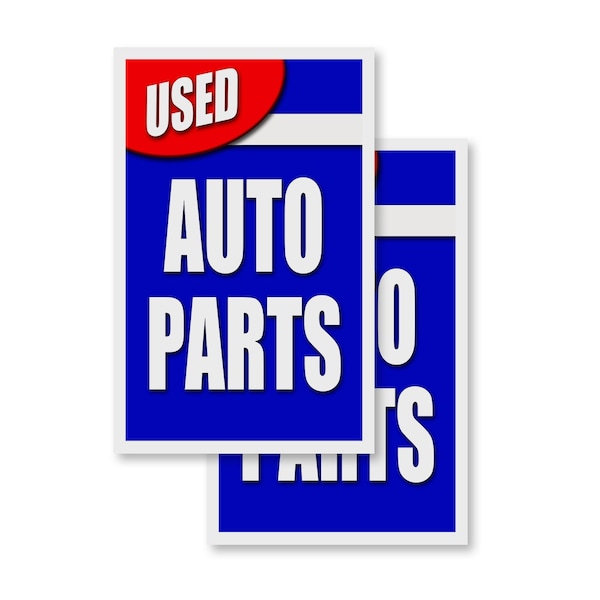 Signmission Used Auto Parts, Vinyl Decals Only 24 Inch x 36 Inch, Vinyl Decal, 2PK DSB-2436-2PACK-Used Auto Parts - main